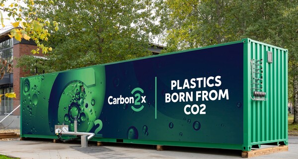 Carbon2x container at Fortum Recycling & Waste facility