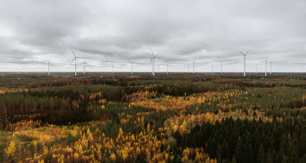 Fortum's wind park in Kalax