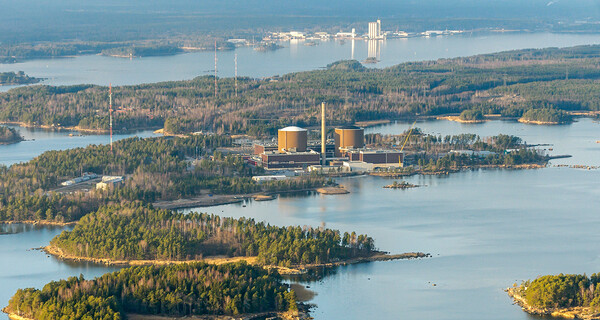 Loviisa nuclear power plant aerial view