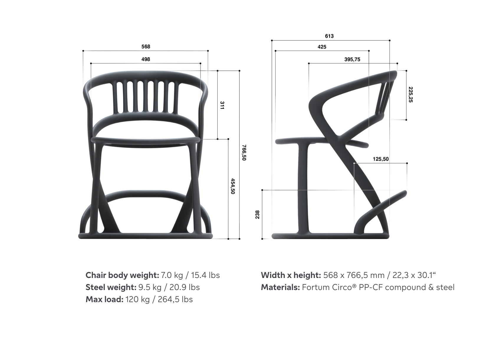 Virén Chair Specifications